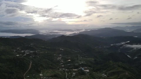 Sunrise Mountain Aerial View 動画素材 243720268