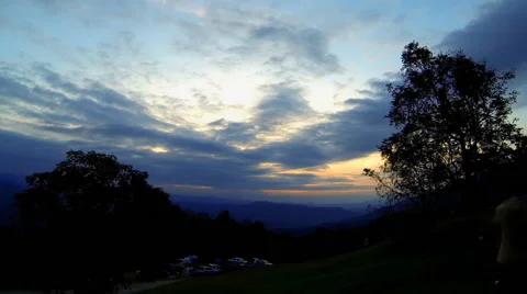 Sunrise at mountain. Stock Footage 45592907