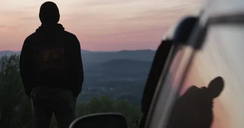 Sunrise mountain overlook Video stock 52075229