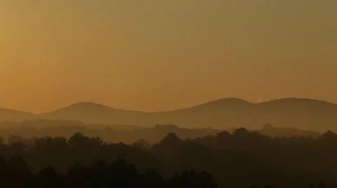 Sunrise Mountain Pan Stock Footage 18153750