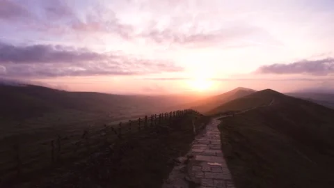 Sunrise Mountain Path 스톡 동영상 244309253