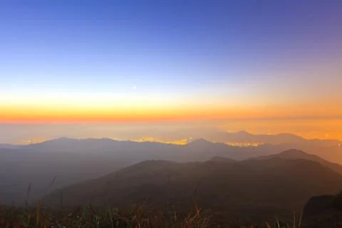 Sunrise at mountain Foto stock