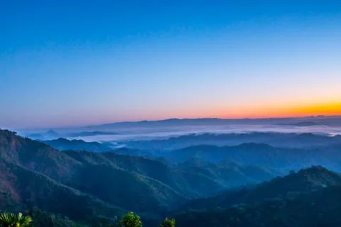 Sunrise at mountain Stock Photos