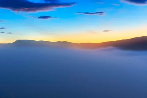 Sunrise on the mountain Stock Photos