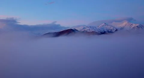 Sunrise on the mountain Stock Photos