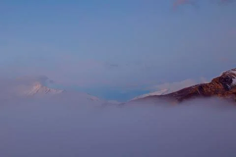 Sunrise on the mountain Stock Photos