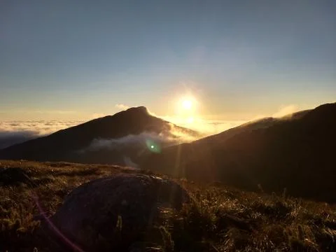 Sunrise on the mountain Foto stock