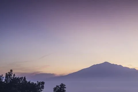 Sunrise on the mountain. Stock Photos
