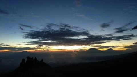 Sunrise on the mountain Stock Photos