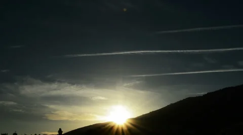 Sunrise in the Mountain, timelapse Stock Footage