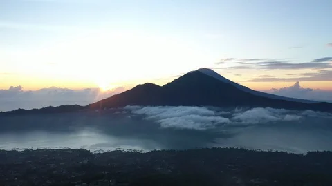 Sunrise in the mountains - Bali Stock Footage 129106314