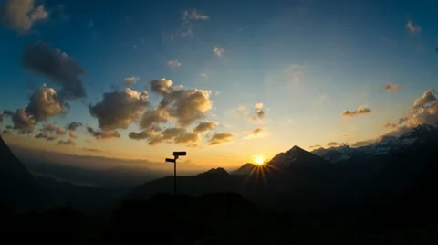 Sunrise in the mountains Stock Footage 11874782