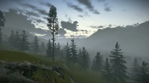 Sunrise in the mountains Stock Footage 11966177