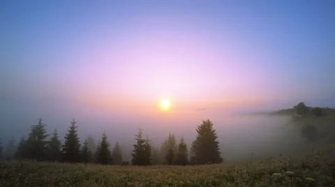 Sunrise in the Mountains. Stock Footage 67368253