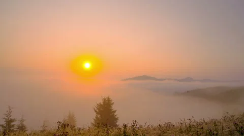 Sunrise in the Mountains. Stock Footage 68041804