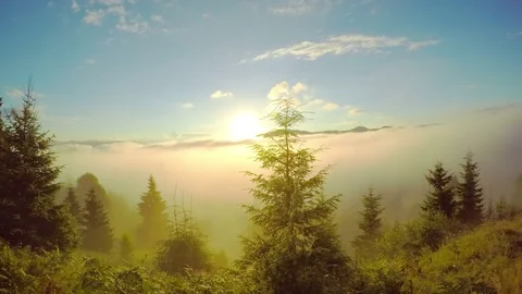 Sunrise in the Mountains. Video stock 69864596