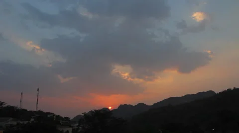Sunrise in the mountains. India Stock-Footage 61183541