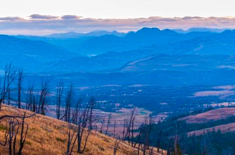 Sunrise in the mountains Stock Photos