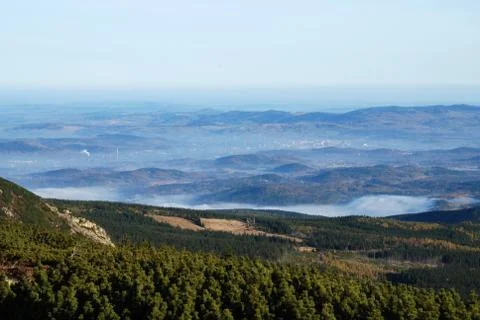 Sunrise from the mountains Stock Photos