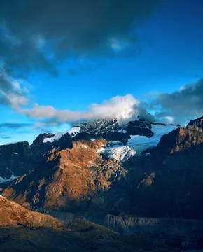 Sunrise in the mountains Stock Photos