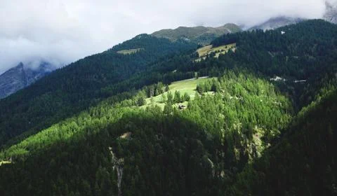 Sunrise in the mountains Stock Photos