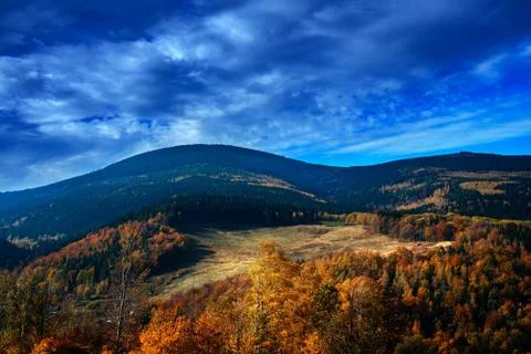 Sunrise in the mountains Stock Photos
