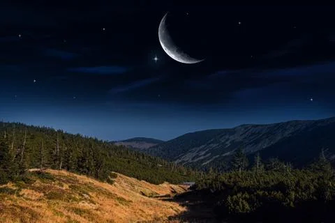 Sunrise in the mountains Foto stock