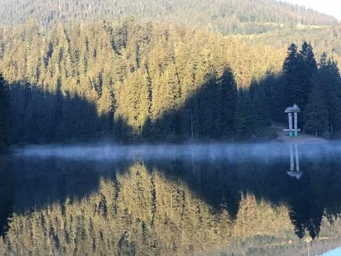 Sunrise in the mountains Stock Photos