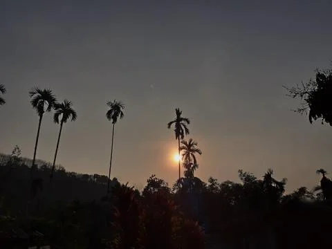 Sunrise from the mountains Stock Photos