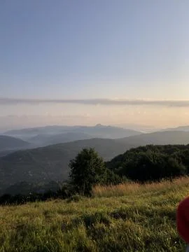 Sunrise in the mountains Stock Photos