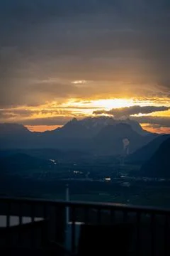 Sunrise in the Mountains Stock Photos