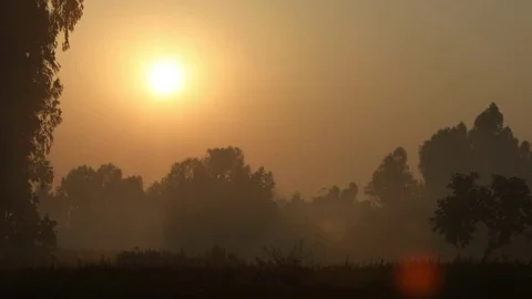 Sunrise in Nepal Stock Footage 73422701