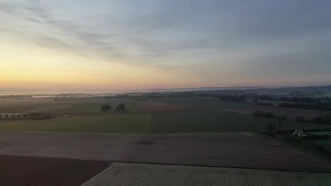 Sunrise in Normandie Stock Footage 122038897