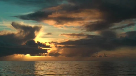 Sunrise in North Sea Stockbeeldmateriaal 35337475
