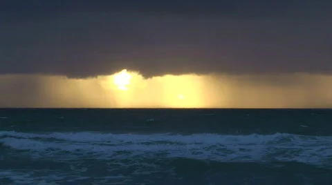 Sunrise Ocean Beach Stock Footage 828719