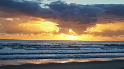 Sunrise on the ocean coast Stock Footage 24301844