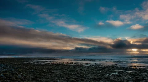 Sunrise on the ocean coast Stock Footage 60642002