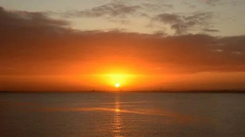 Sunrise on the ocean Video stock 10815796
