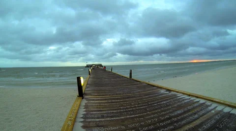 SUNRISE AT OCEAN PIER Stock Footage 37154513