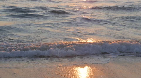 Sunrise Ocean Waves 4k Stock Footage 46564872