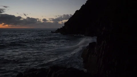 Sunrise Ocean Waves Stock Footage 90371240