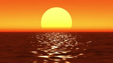 Sunrise on the ocean waves Stock Footage 144418647