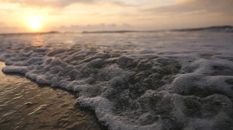 Sunrise Ocean Waves - Slow Motion Stock Footage 67361115