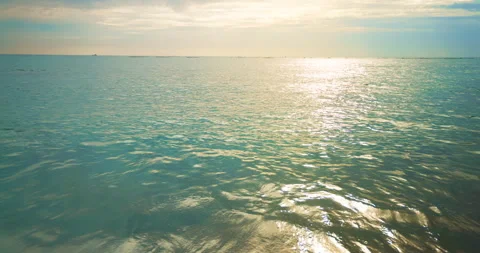 Sunrise or Sunset at beach Stock Footage 196205416