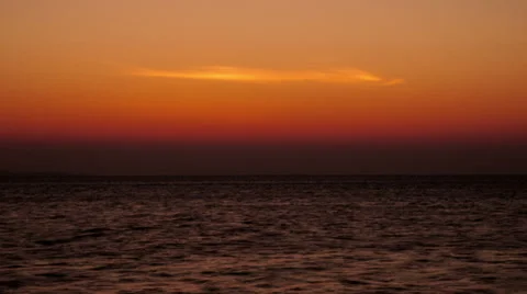 Sunrise or sunset time-lapse over the sea Stock Footage 52845397