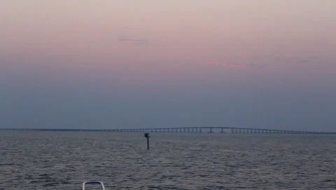 Sunrise out at sea Stock Footage 8359999