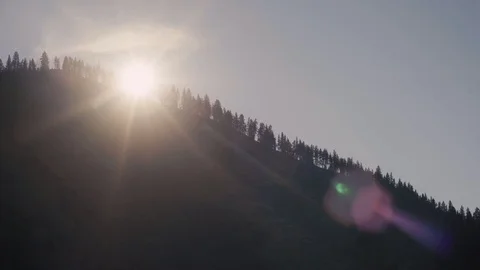 Sunrise over an arid ridge in eastern Washington - outside Leavenworth Stock-Footage 99804040