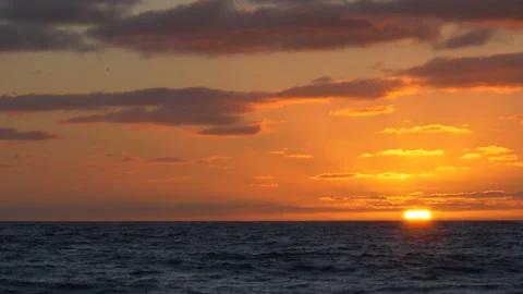 Sunrise Over Atlantic Ocean Stock Footage 200825686
