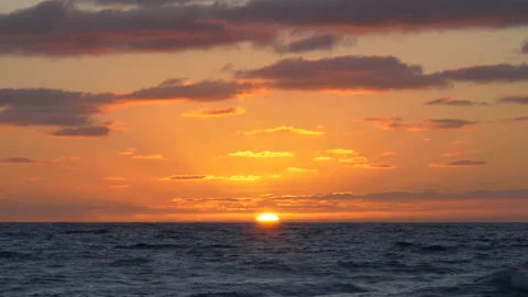 Sunrise Over Atlantic Ocean Stock Footage 200825852