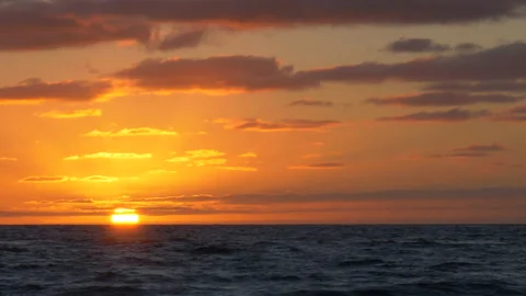 Sunrise Over Atlantic Ocean Stock Footage 200825861